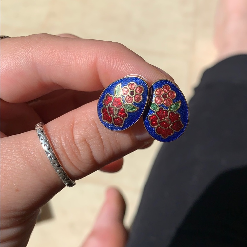 🌻Vintage Enamel Earrings🌻